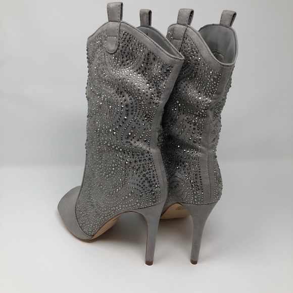 Lauren Larraine Layla Peep Toe Embellished Boot - Picture 2 of 5